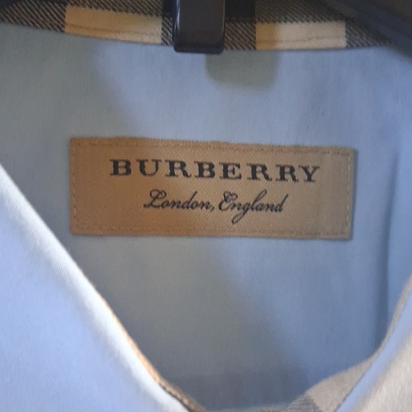 Burberry Light Blue Collared Shirt XL